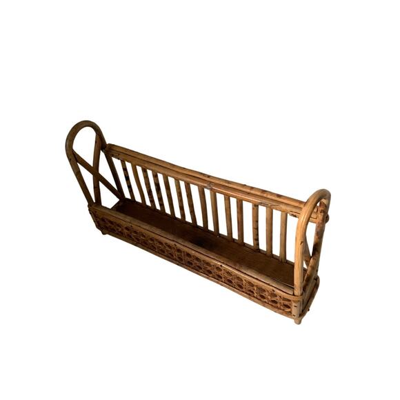 Vintage 70s Bamboo Spice Rack Counter or Wall Hanging - Picture 3 of 9